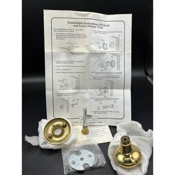 Vtg H.B. Ives Artisan Collection Single Dummy SOLID Brass Knobs W/Rose Lot Of 2 - Picture 13 of 16